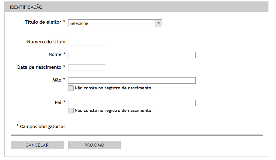 transferir titulo identificacao